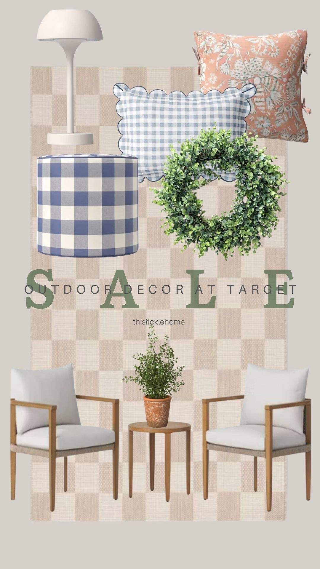 Outdoor patio refresh for spring — and it’s all on sale!

Patio chat set. Outdoor pillows. Boxwood wreath. Cutest rechargeable outdoor lamp. Outdoor rug in neutral checkered pattern.

#LTKSaleAlert #LTKHome #LTKSpringSale
