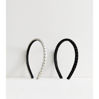 Pack Of 2 Black Polka Dot Padded Headbands New Look | New Look (UK)