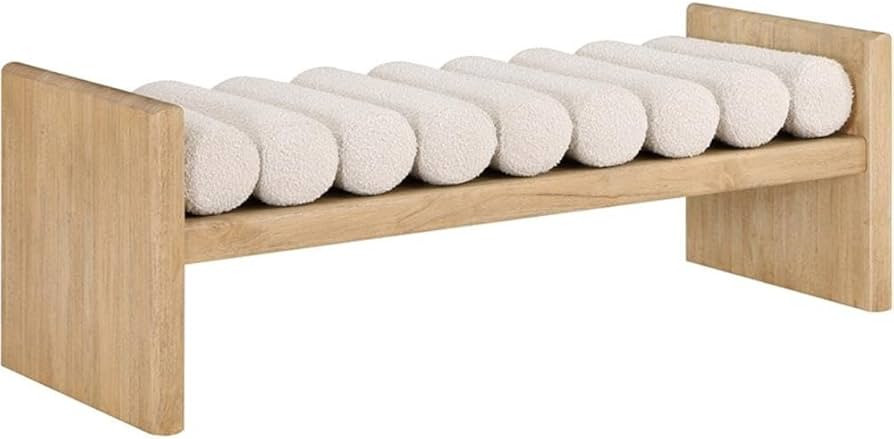 Meridian Furniture Waverly Cream Bench | Amazon (US)