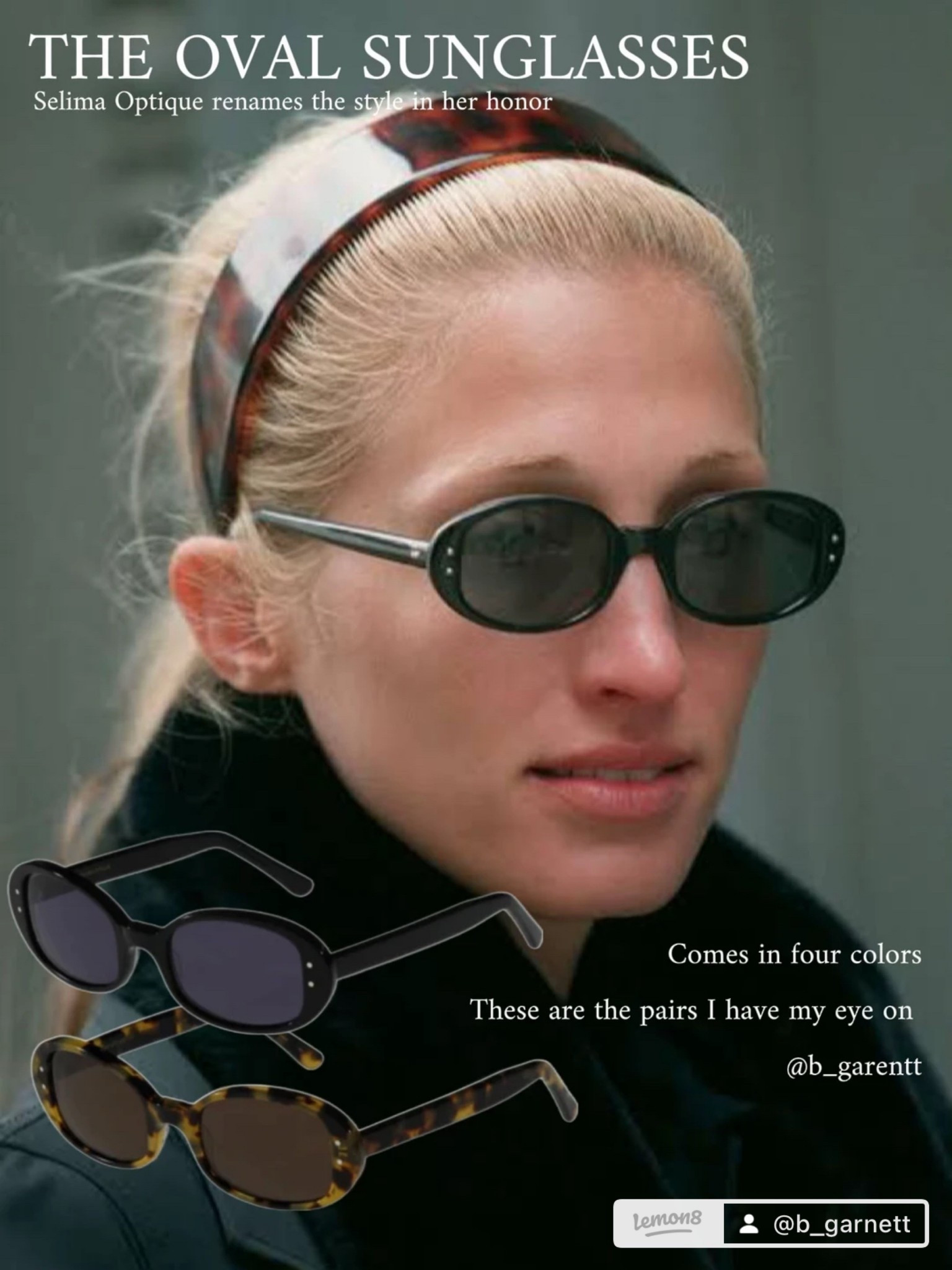 Her pair (actually named for her and Tarik for $520) is not linkable but shared a few pairs that got you the look for far far less 

CBK | Carolyn Bessette Kennedy | Carolyn Bessette | love story | CBK style | 90s style | minimalism | sunglasses 

#LTKootd #LTKgrwm #LTKdayinmylife