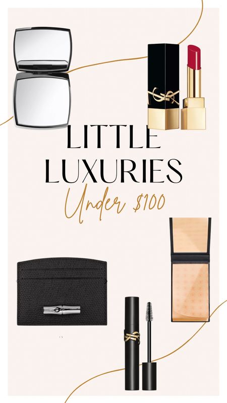 Little luxuries under $100 that every girl deserves 💌

YSL lipstick. Makeup products. YSL Mascara. Compact mirror. Chanel product. Summer makeup  

#LTKSeasonal #LTKxelfCosmetics #LTKBeauty