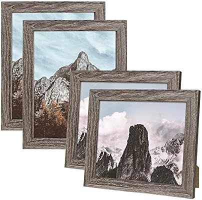 NUOLAN 8x10 Picture Frame, Rustic Gray Wood Pattern Art Photo Frames for Wall or Tabletop Display... | Amazon (US)