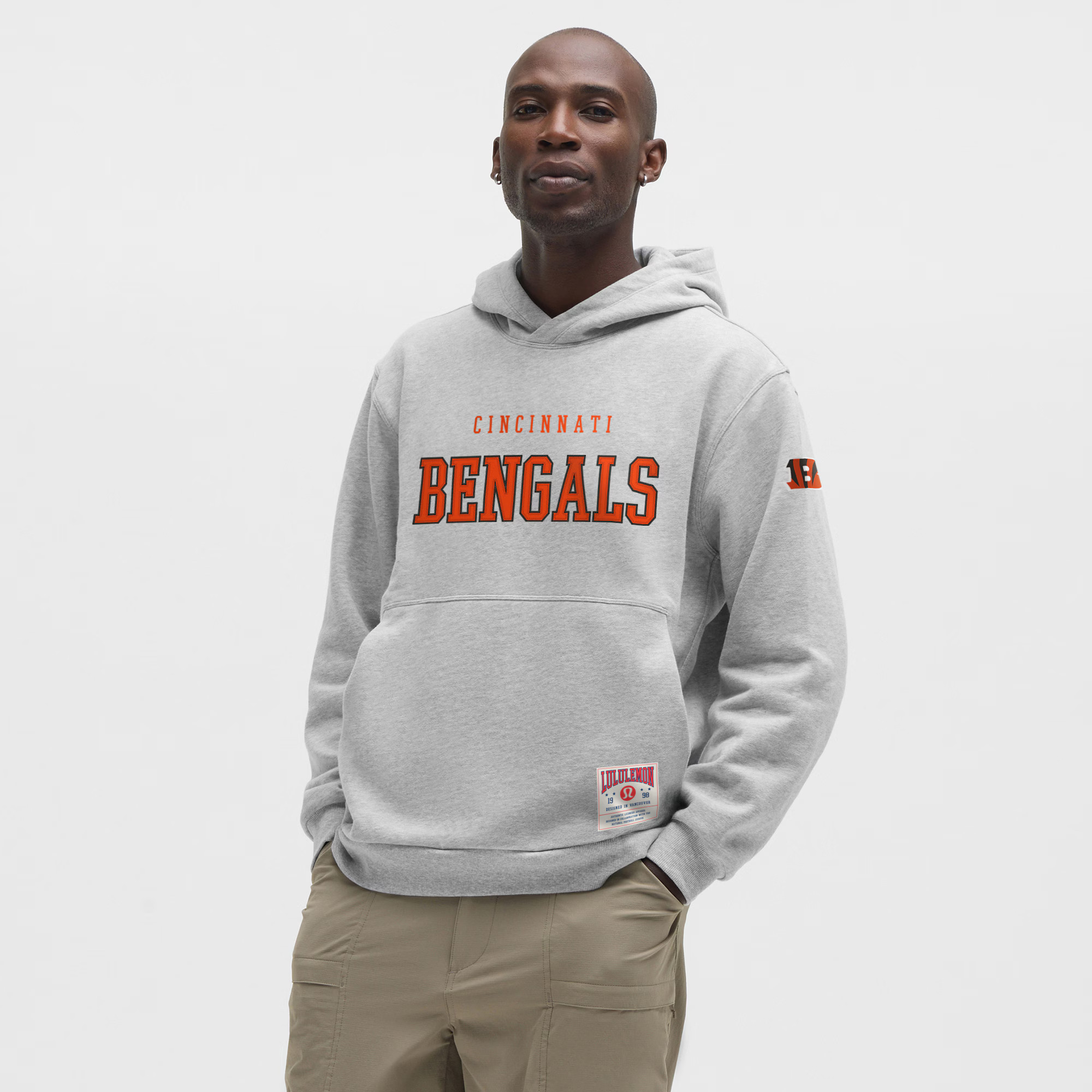Cincinnati Bengals lululemon Steady State Pullover Hoodie - Heathered Silver Drop | Fanatics