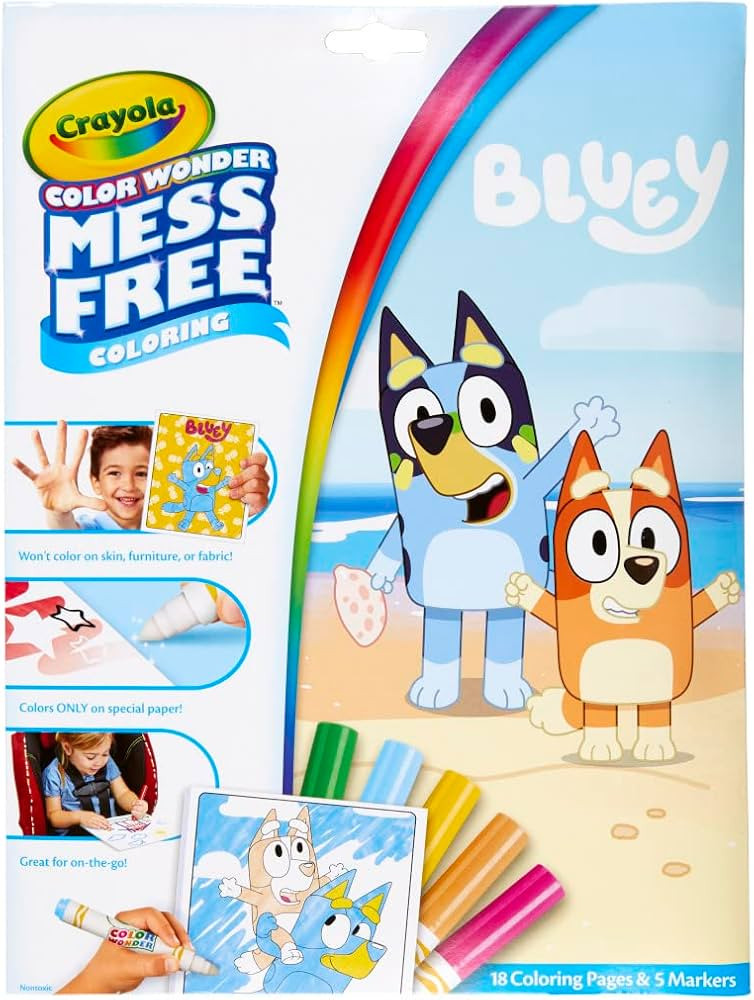 Crayola Bluey Color Wonder Coloring Set, 18 Bluey Coloring Pages, Mess Free Coloring for Toddlers... | Amazon (US)