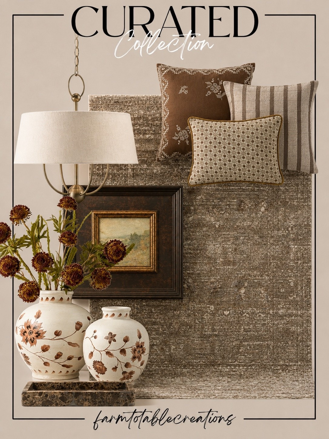 The Curated Fall Home Edit

Warm, layered neutrals, rich autumn tones and timeless pieces that make a home instantly feel cozier. From the vintage-inspired rug and patterned pillows to the floral vases, artwork and lighting, these finds bring that collected designer look home.

Follow @farmtotablecreations on Instagram for more home finds and styling inspiration.

#fallhomedecor #fallhomefinds #neutralhomedecor #cozyhome #homedecorfinds #curatedhome #designerhome #autumndecor

#LTKSeasonal #LTKHome #LTKSaleAlert