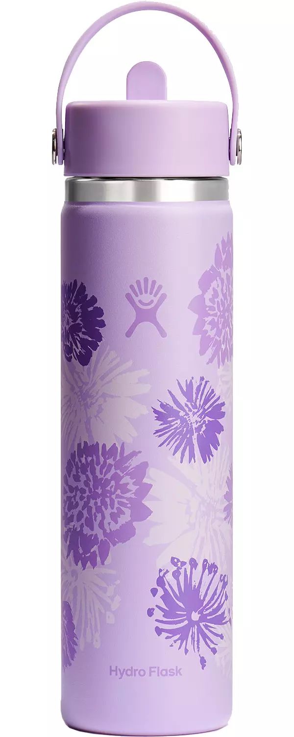 Hydro Flask 24 oz. Wide Mouth Bottle with Flex Straw Cap - Blossom Burst Collection | Dick's Spor... | Dick's Sporting Goods
