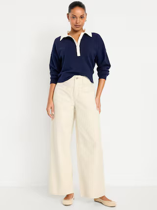 High-Waisted Baggy Wide-Leg Utility Jeans | Old Navy (US)