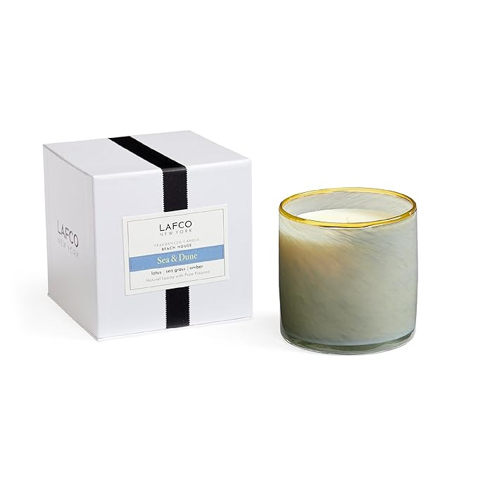 LAFCO New York Signature Candle, Sea & Dune - 15.5 oz - 90-Hour Burn Time - Reusable, Hand Blown ... | Amazon (US)