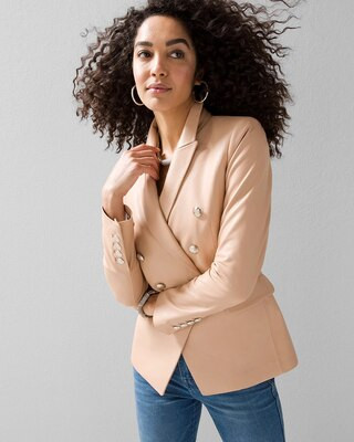 WHBM® Studio Leather Blazer | White House Black Market