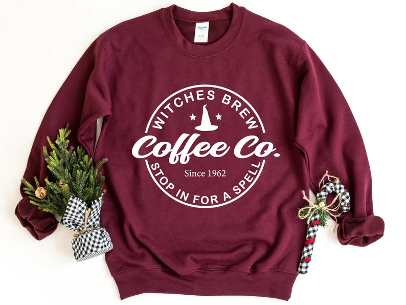 Witches Brew Sweatshirt Halloween Sweatshirt Funny Coffee Co - Etsy | Etsy (US)