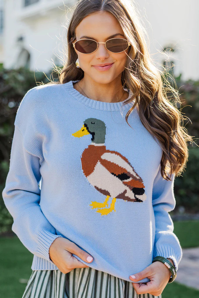 A Little Extra Love Blue Novelty Sweater | The Mint Julep Boutique
