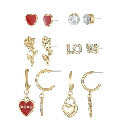 Way to Celebrate Valentine's Day Motif Drop Earrings, 6 Pair | Walmart (US)
