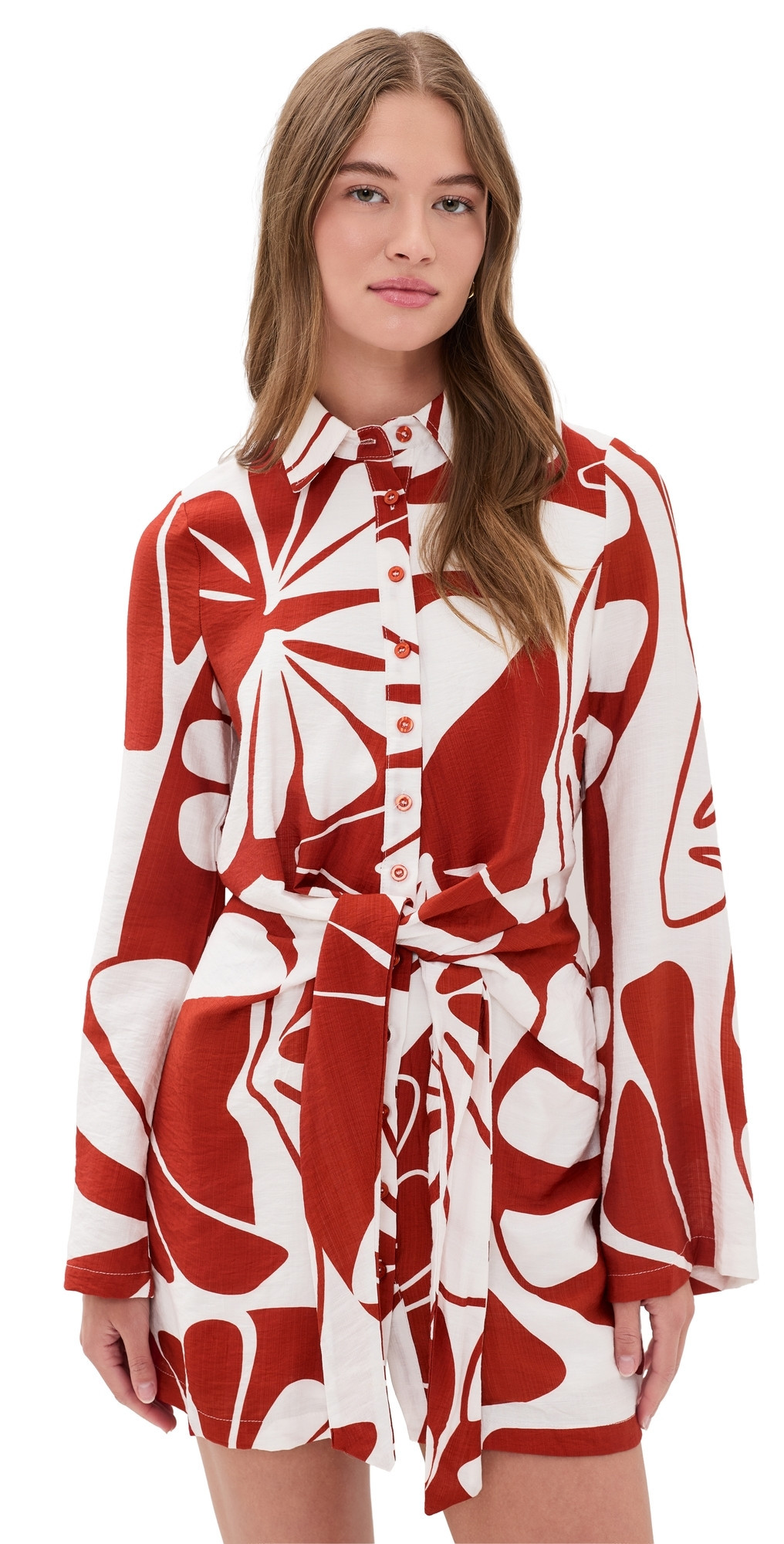 Seven Wonders Arlette Mini Dress Sandy Red/White M | Shopbop