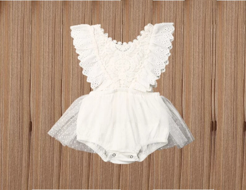 Boho Chic Rustic Sitter Photoshoot Flower Girl White Lace | Etsy | Etsy (US)