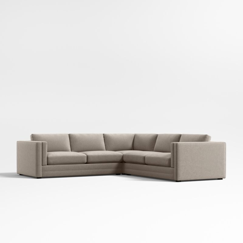 Lakeview Upholstered 3-Piece Corner Sectional Sofa + Reviews | Crate & Barrel | Crate & Barrel