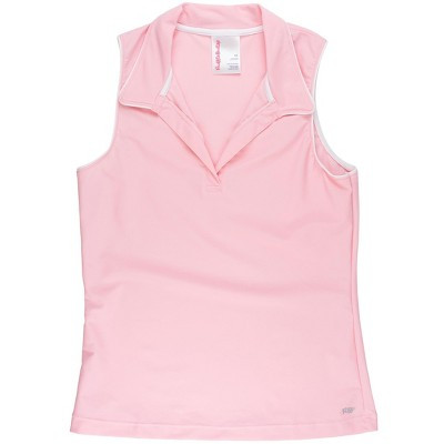 RuffeButts Women's UPF50+ Sleeveless Polo Active Top - Pink, Women's S | Target