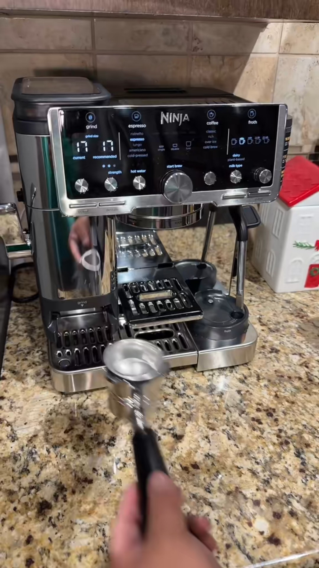 I thought making lattes at home was complicated… until this. 👀
My husband just made me a café-quality latte using the Ninja Luxe 4-in-1 Espresso Machine and it was honestly too easy.

This machine literally walks you through the steps (watch till the end 👏), adds the perfect froth, and the latte comes out creamy, smooth, and SO good. No barista skills needed.

At this point? I’m officially retiring my coffee shop runs 💸☕️
If you’ve been searching for an espresso machine that’s beginner-friendly but still gives coffee-shop results, this one is it.

👉 Watch till the end to see the froth + final latte
👉 Tap the link to grab it and start making lattes at home
#EspressoMachine
#HomeCoffeeBar
#LatteAtHome
#NinjaLuxe
#CoffeeTok