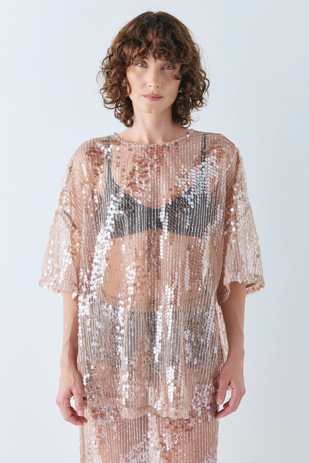 Arden Sequin Top Bronze | VRG Grl