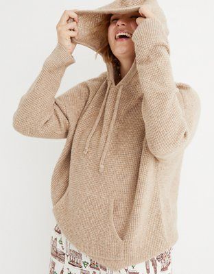 Aerie Waffle Hoodie | American Eagle Outfitters (US & CA)