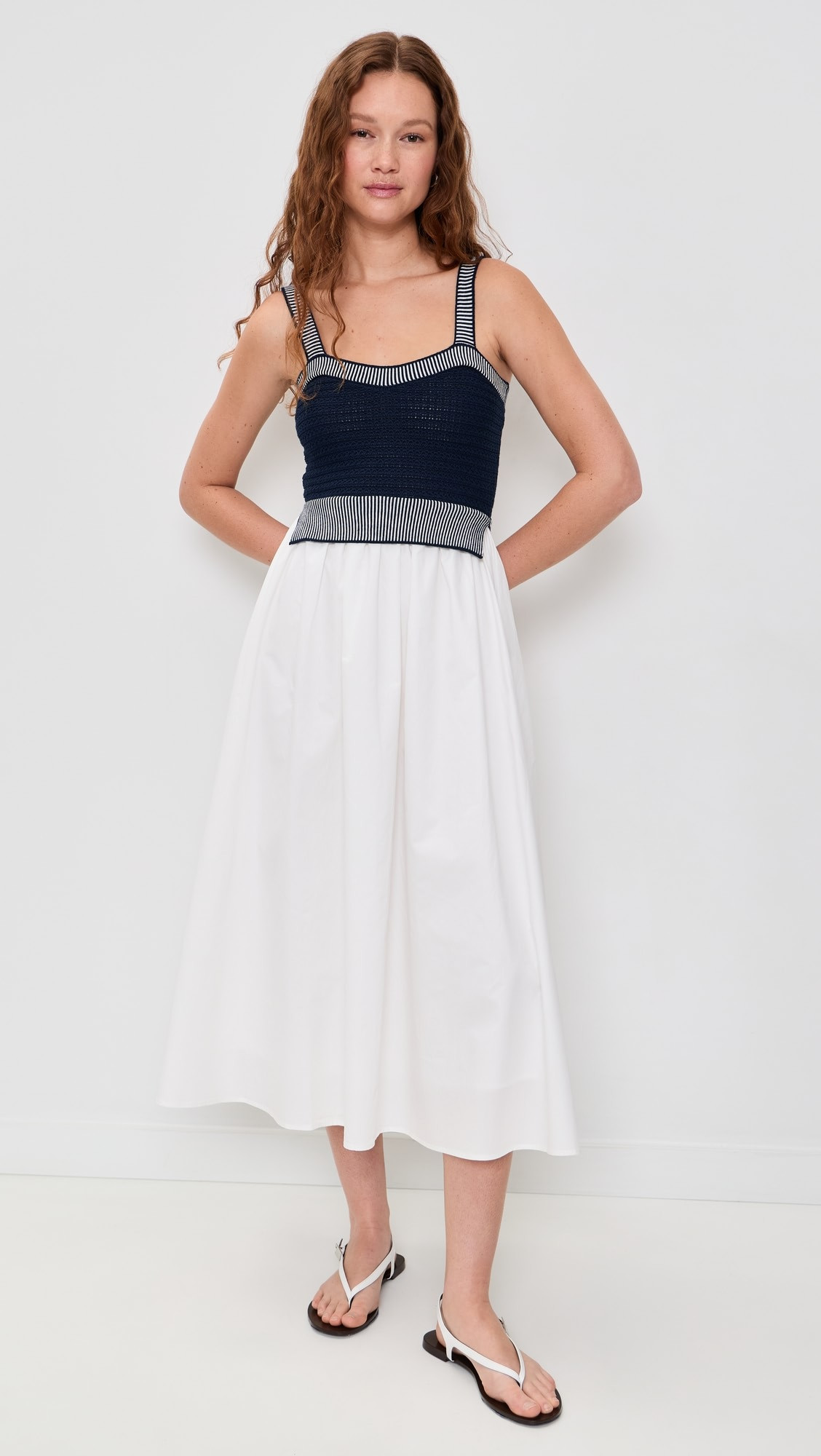 Mixed Media Knit Top Midi Dress | Shopbop