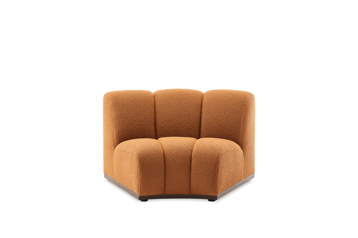Ginger Performance Boucle Wedge Sofa | Marlow by Castlery, Orange | Castlery US