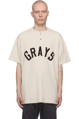 Fear of God
                 
                Beige 'Grays Henley' T-Shirt
                
     ... | SSENSE