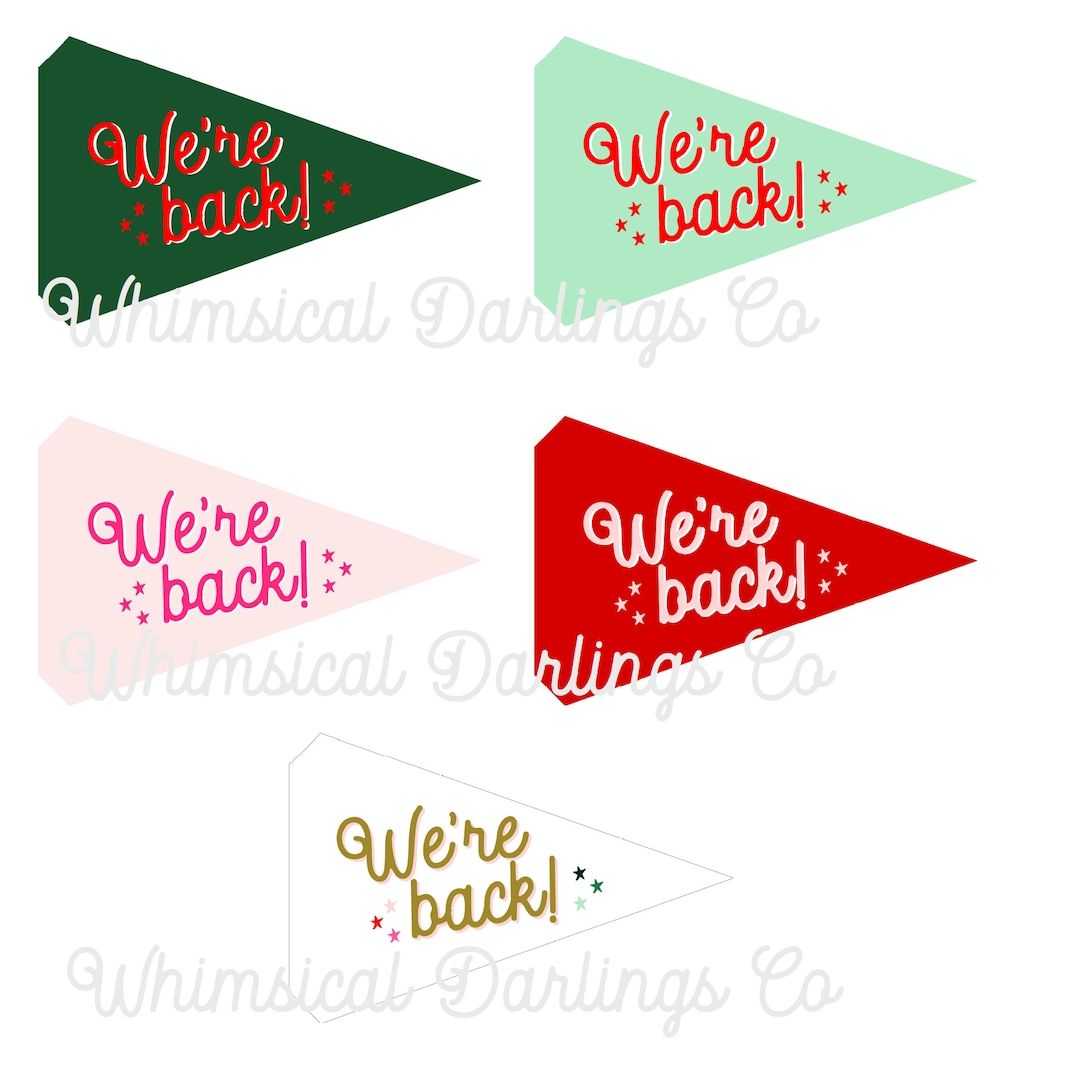 We/re Back Pennant Flag Printables // Greetings From the - Etsy | Etsy (US)