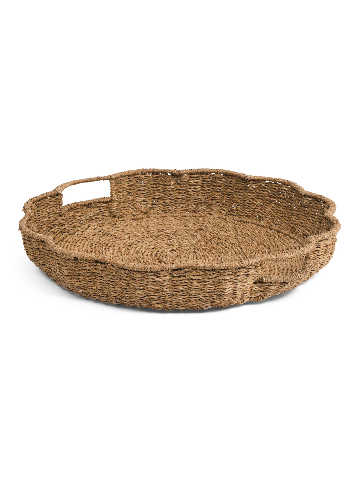 Large Round Bankuan Rope Scalloped Rim Tray | Kitchen & Dining Room | Marshalls | Marshalls