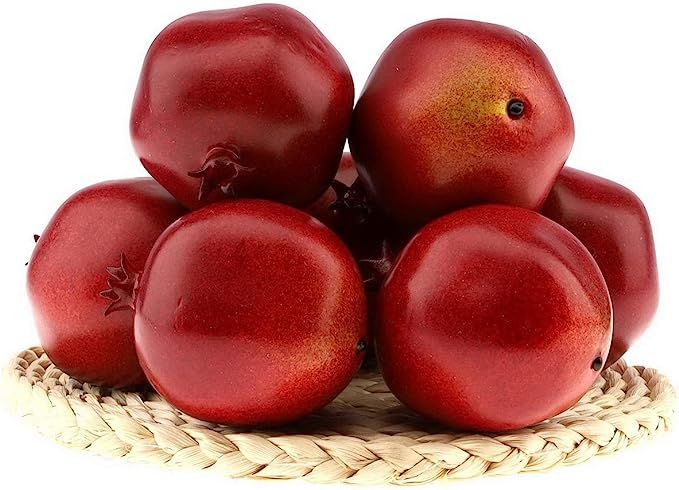 Amazon.com: Gresorth 6 Pcs Lifelike Artificial Pomegranet Decoration Fake Pomegranate Fruit Home ... | Amazon (US)