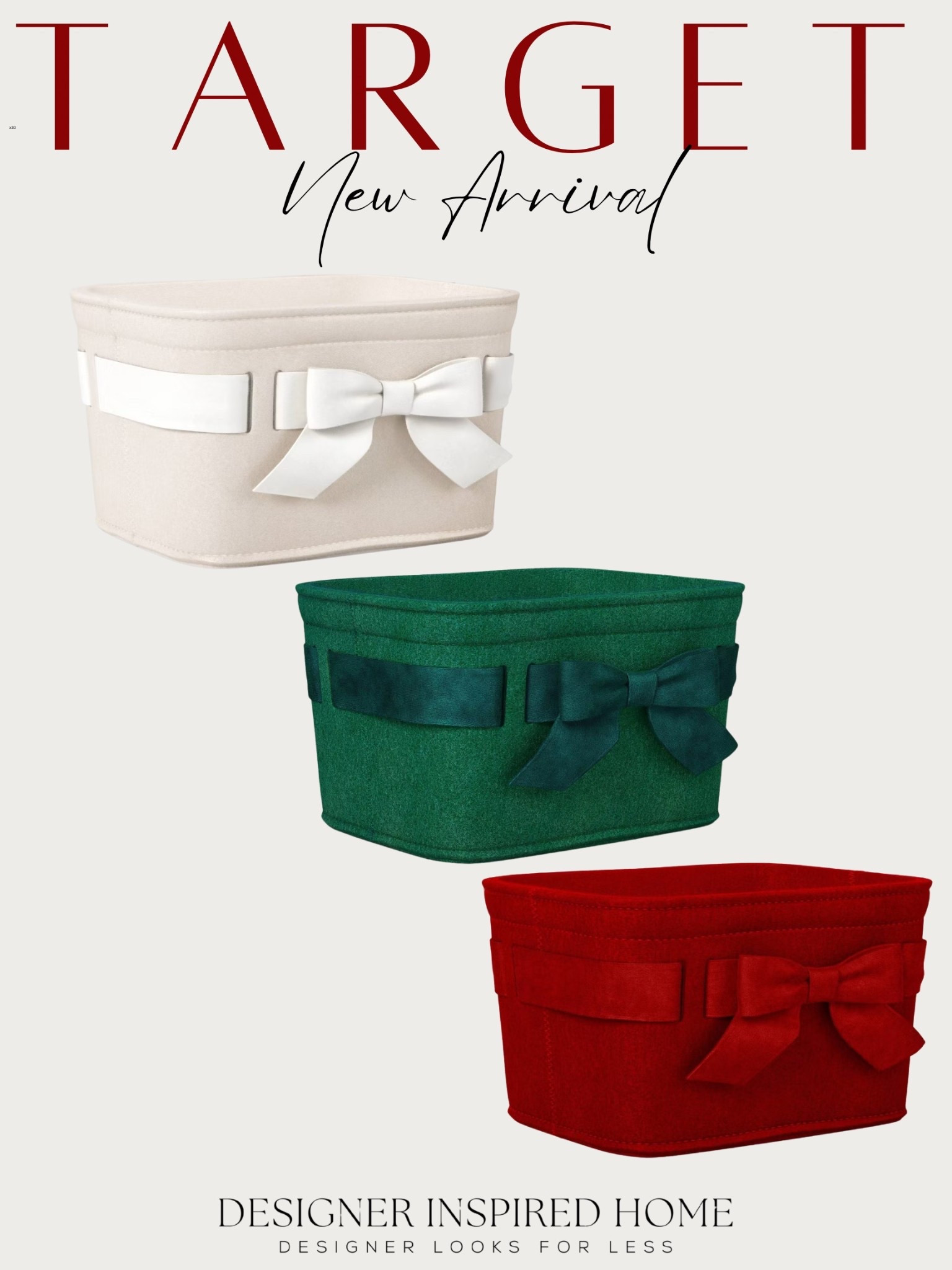 New adorable baskets with bows perfect for teacher gifts or making a cute gift basket for someone. 

#LTKHome #LTKKids #LTKHoliday