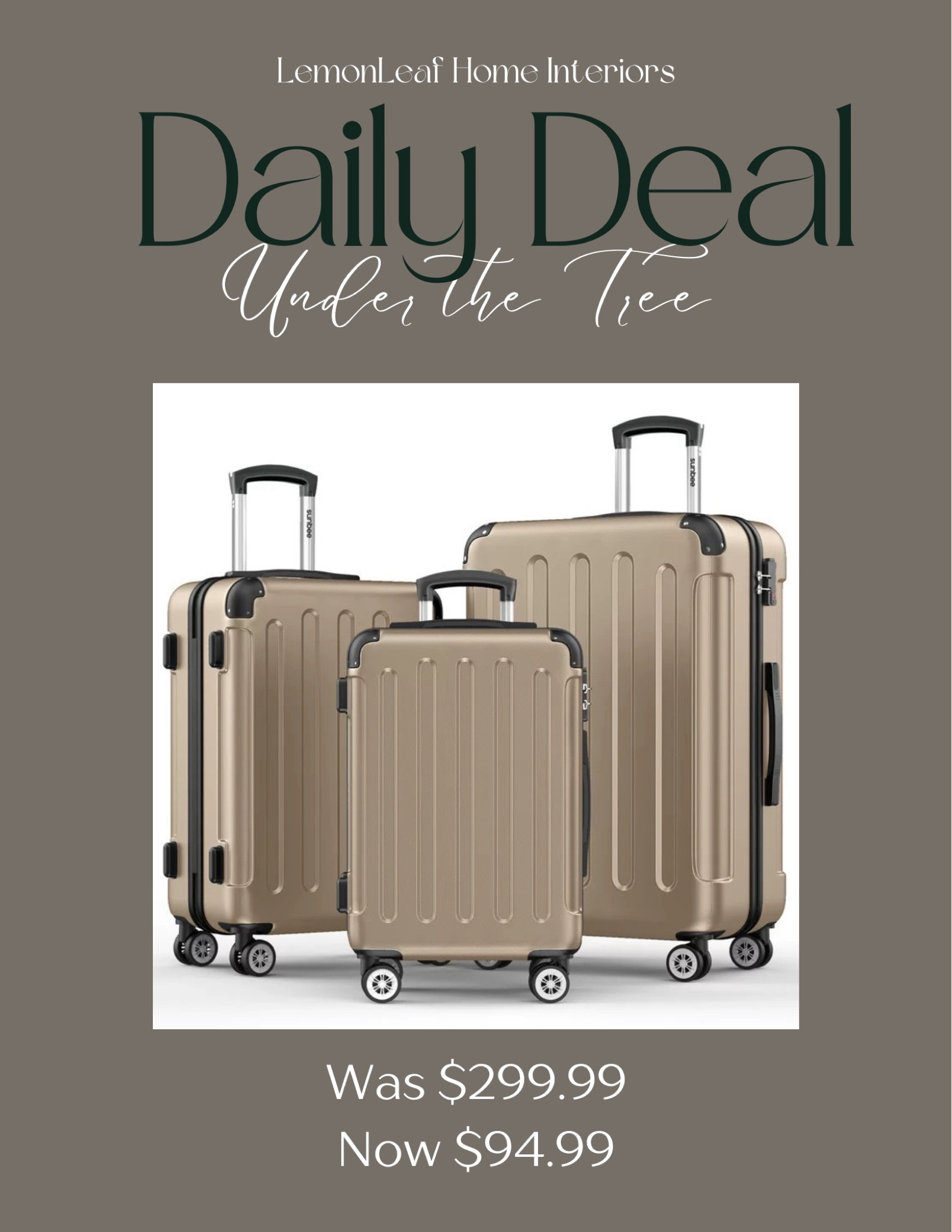 Great deal on this three piece luggage set from Walmart. Deep discount and makes a perfect gift  

#LTKGiftGuide #LTKsalealert #LTKtravel
