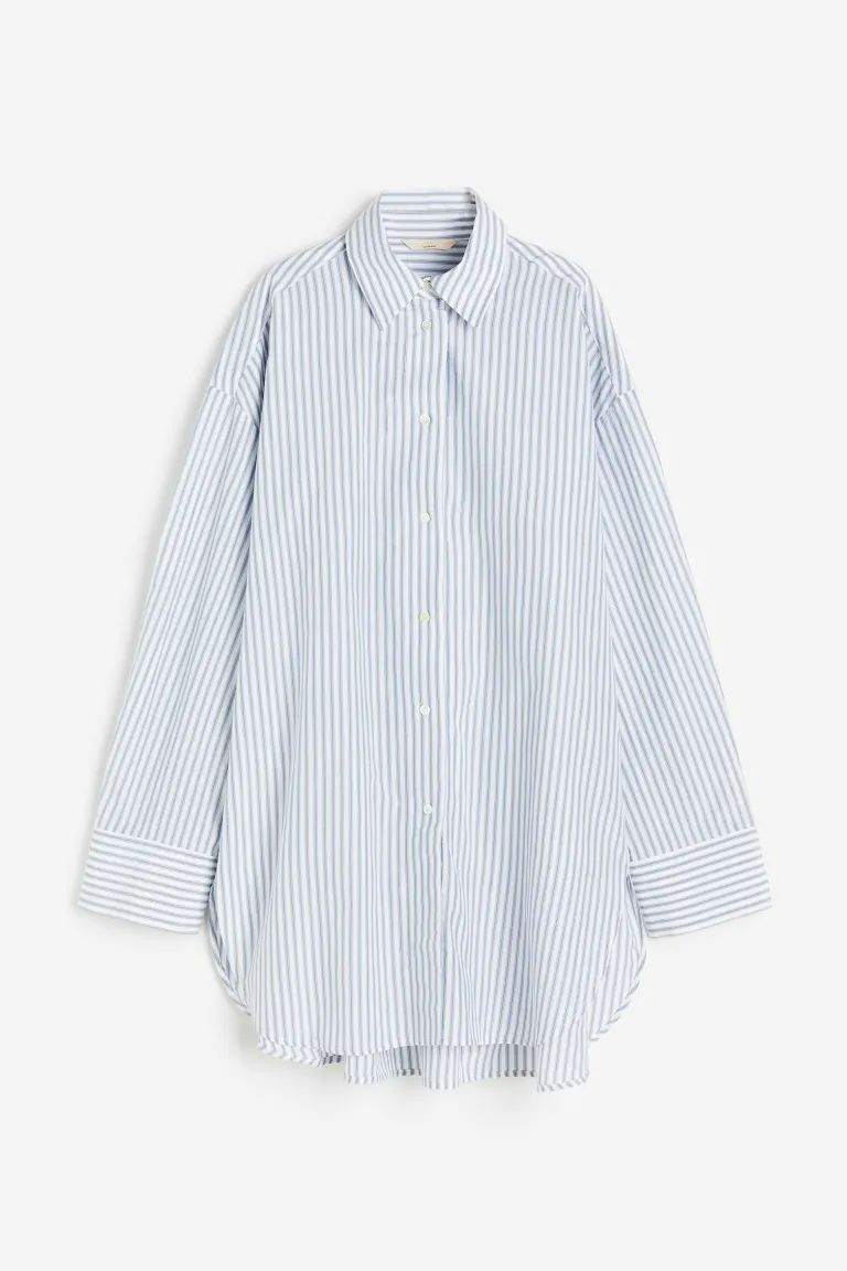 Oversized Silk-blend Shirt | H&M (US + CA)