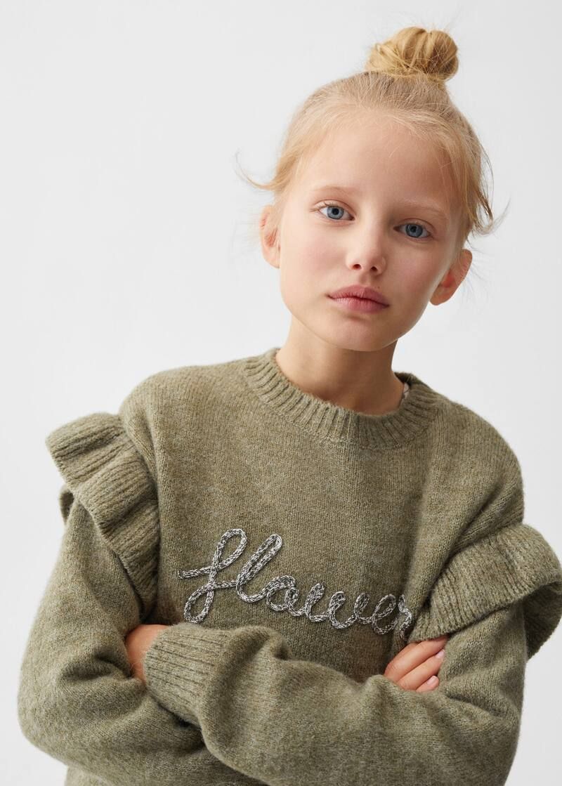 Embroidered message sweater -  Teenage girl | Mango Teen USA | MANGO (US)