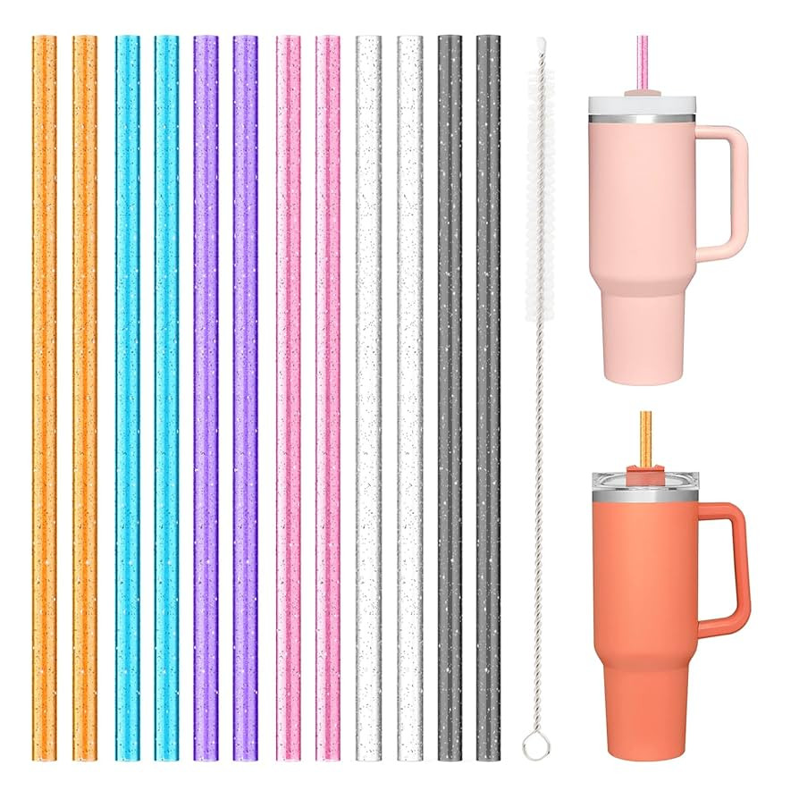 12 PCS Replacement Straws for Stanley|Owala|Simple Modern 40oz 30oz Tumbler, Reusable Color Drink... | Amazon (US)