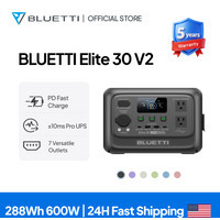【Renew】BLUETTI Elite 30 V2 Portable Power Station 288Wh 600W Peak Large Capacity Solar Generator For Outdoor Camping Home Emerge | AliExpress (US)