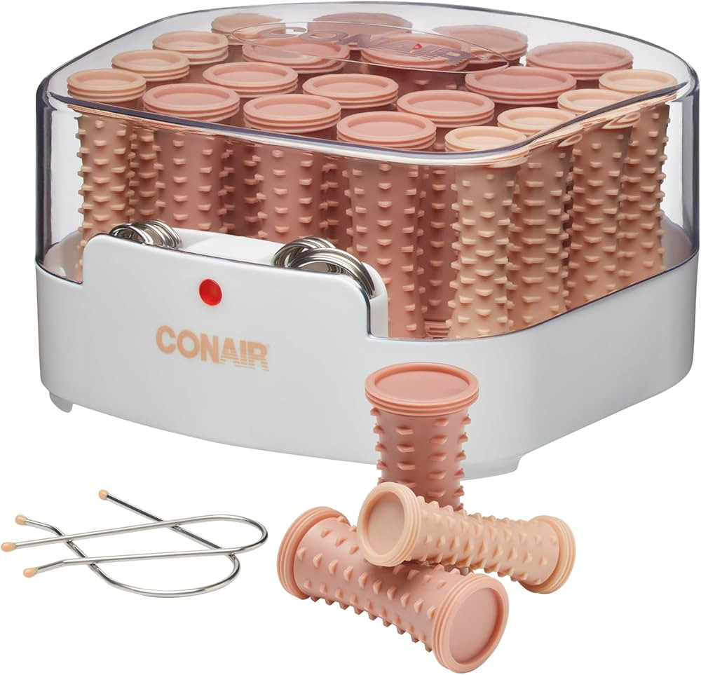 Conair Double Ceramic Hot Rollers for Long, Medium, and All Hair - Hair Curler - Hair Roller Clip... | Amazon (US)