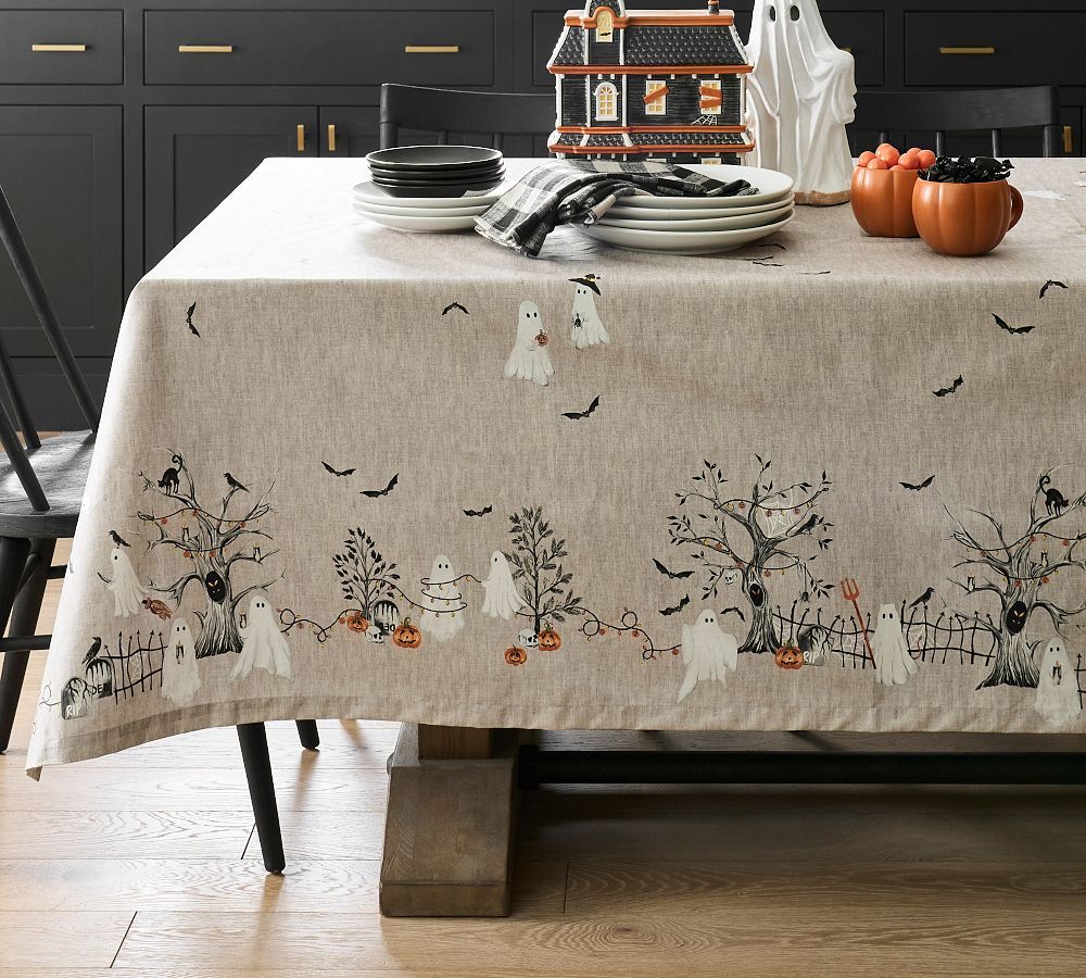 Scary Squad Oilcloth Tablecloth | Pottery Barn (US)