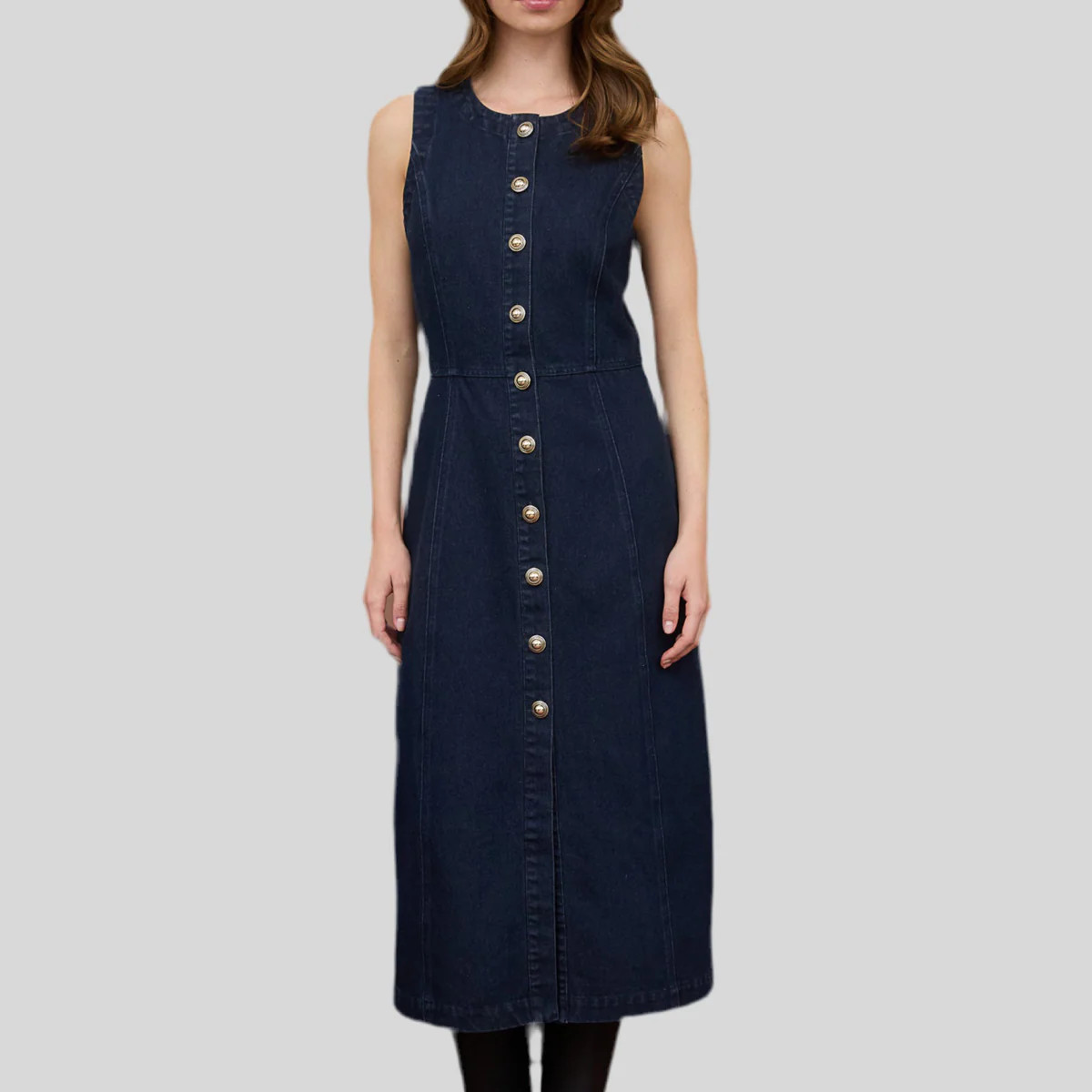 Kenzie Denim Midi Dress | The Collection Texas