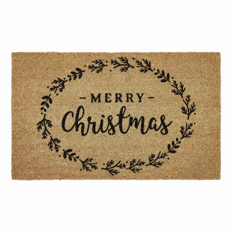 My Texas House Merry Christmas Natural Coir Holiday Outdoor Doormat, 18" x 30" | Walmart (US)
