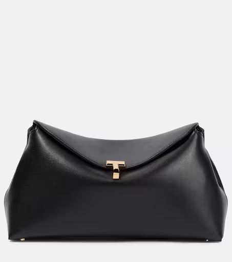 T-Lock Small leather clutch | Mytheresa (US/CA)