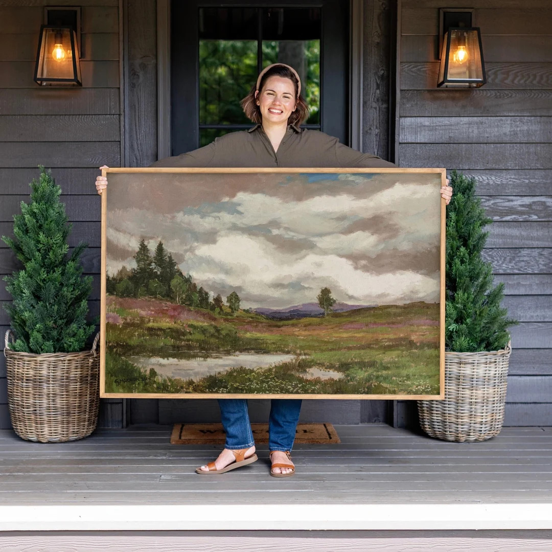 Framed Landscape Oil Painting on Cotton Canvas: Nature Wall Art | F652 - Etsy | Etsy (US)