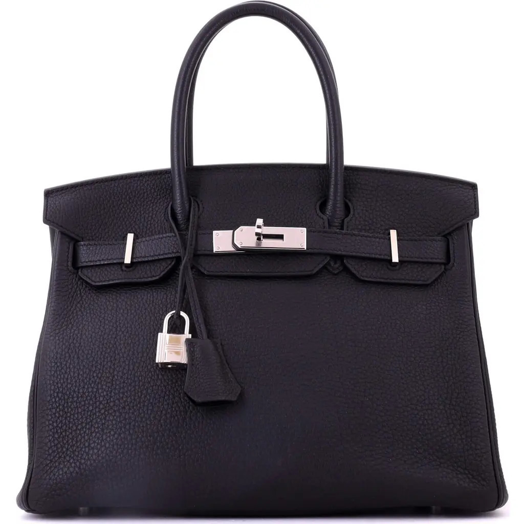 Pre-Owned Hermes Birkin Handbag Black Togo with Palladium Hardware 30 in Noir at Nordstrom, Size Small | Nordstrom
