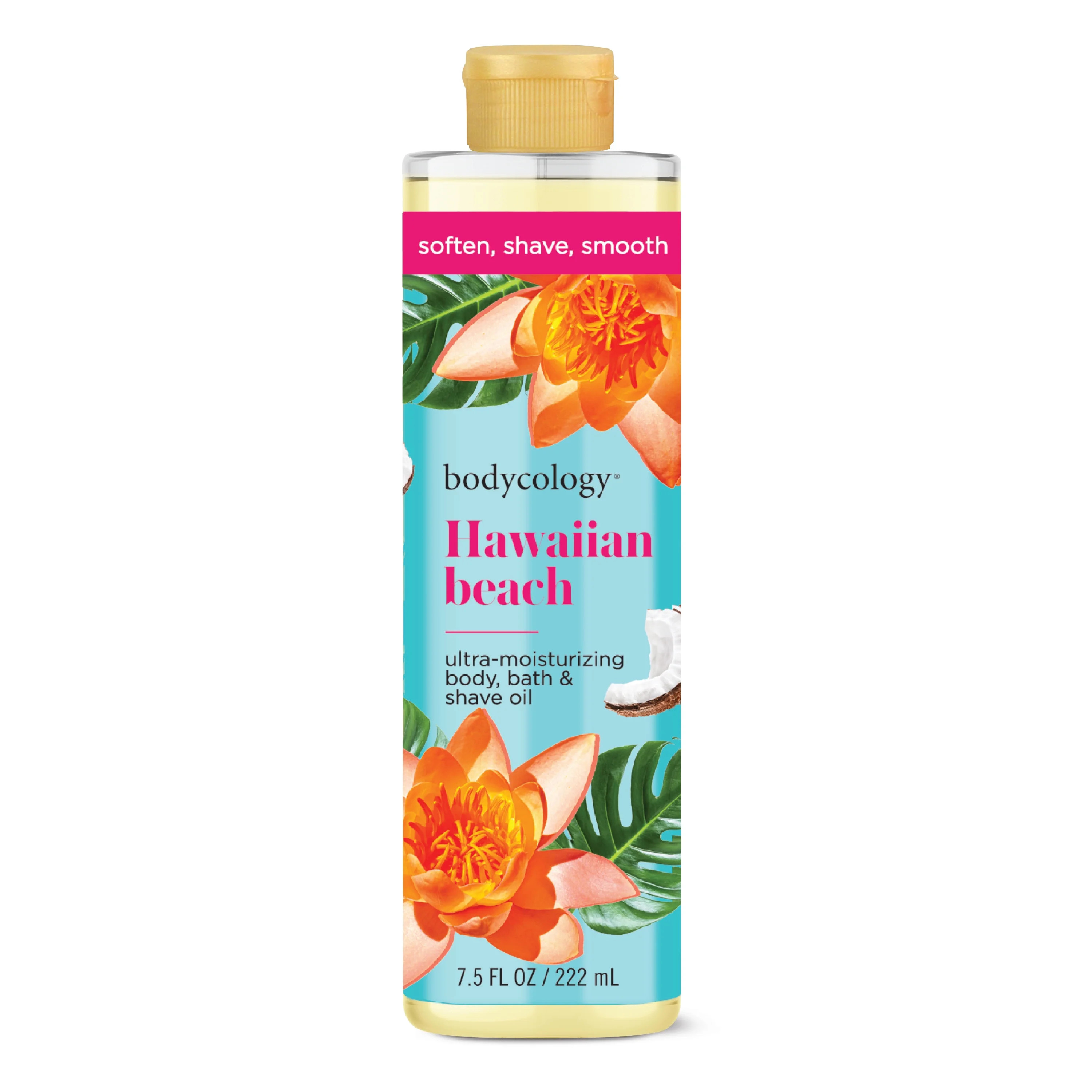 Bodycology Ultra Moisturizing Body, Bath & Shave Oil, Hawaiian Beach, 7.5 fl oz | Walmart (US)