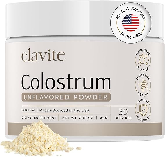 Bovine Colostrum Powder (Unflavored) Grass Fed Colostrum Supplement for Gut Health, Immune Suppor... | Amazon (US)