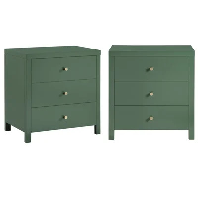 Alaynie 3-drawer Nightstand - Set of 2 | Wayfair North America