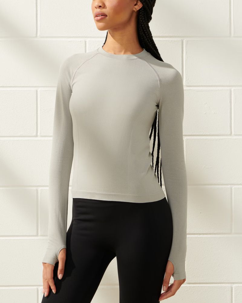 YPB seamlessCORE Long-Sleeve Slim Top | Abercrombie & Fitch (US)