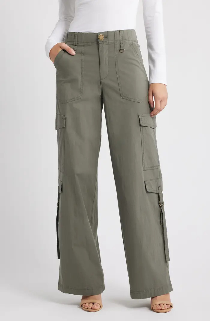 'Ab'Solution High Waist Cotton Blend Cargo Pants | Nordstrom