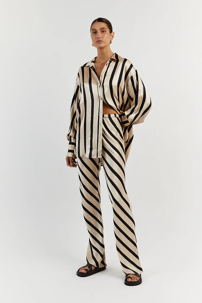 PIPPA STONE SATIN BIAS CUT PANT | DISSH