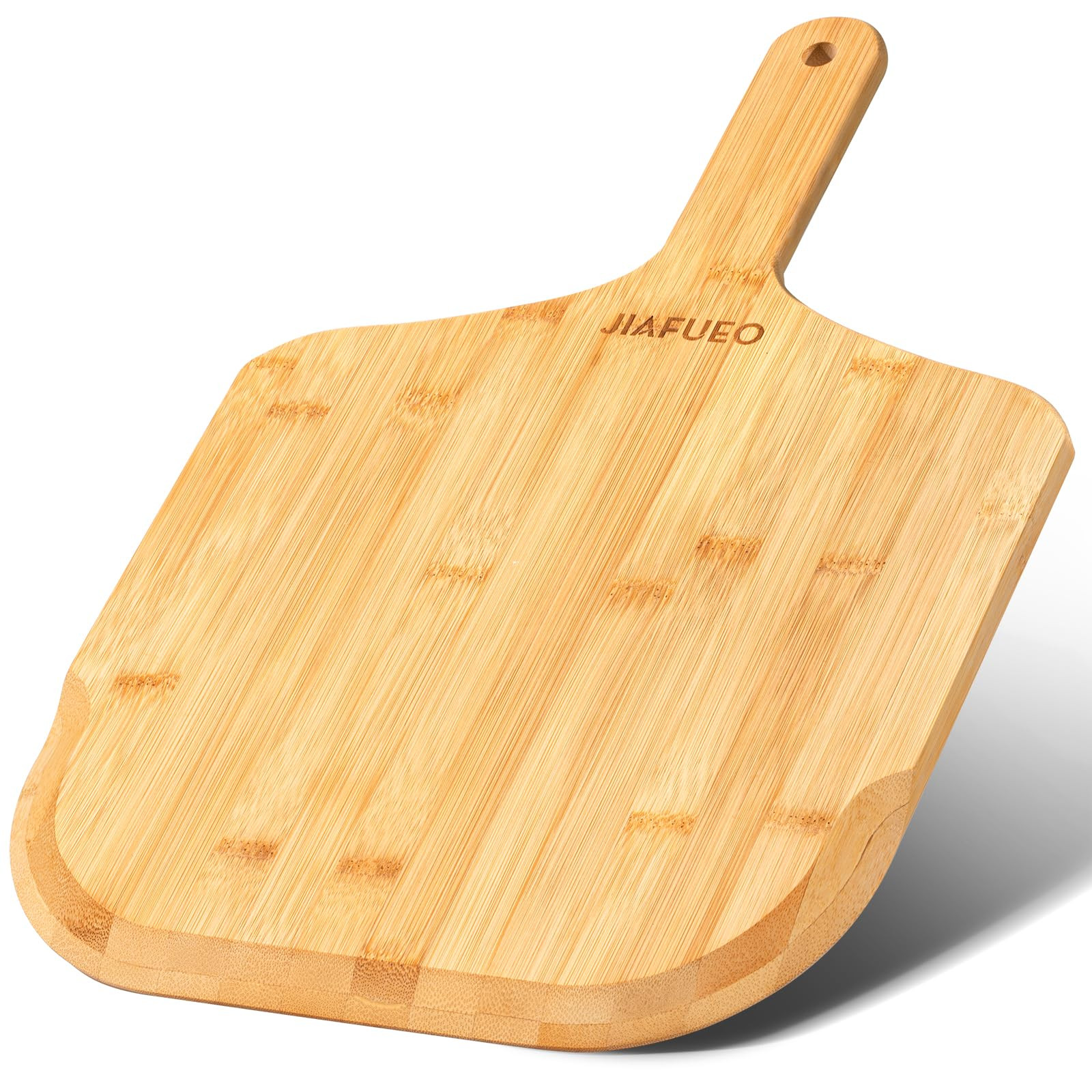 Pizza Peel 12 inch, Bamboo Pizza Board Wooden Pizza Paddle Spatula Oven Accessory for Baking Homemade Pizza, Wood Cutting Board for Cheese Bread Fruit Vegetables | Amazon (US)