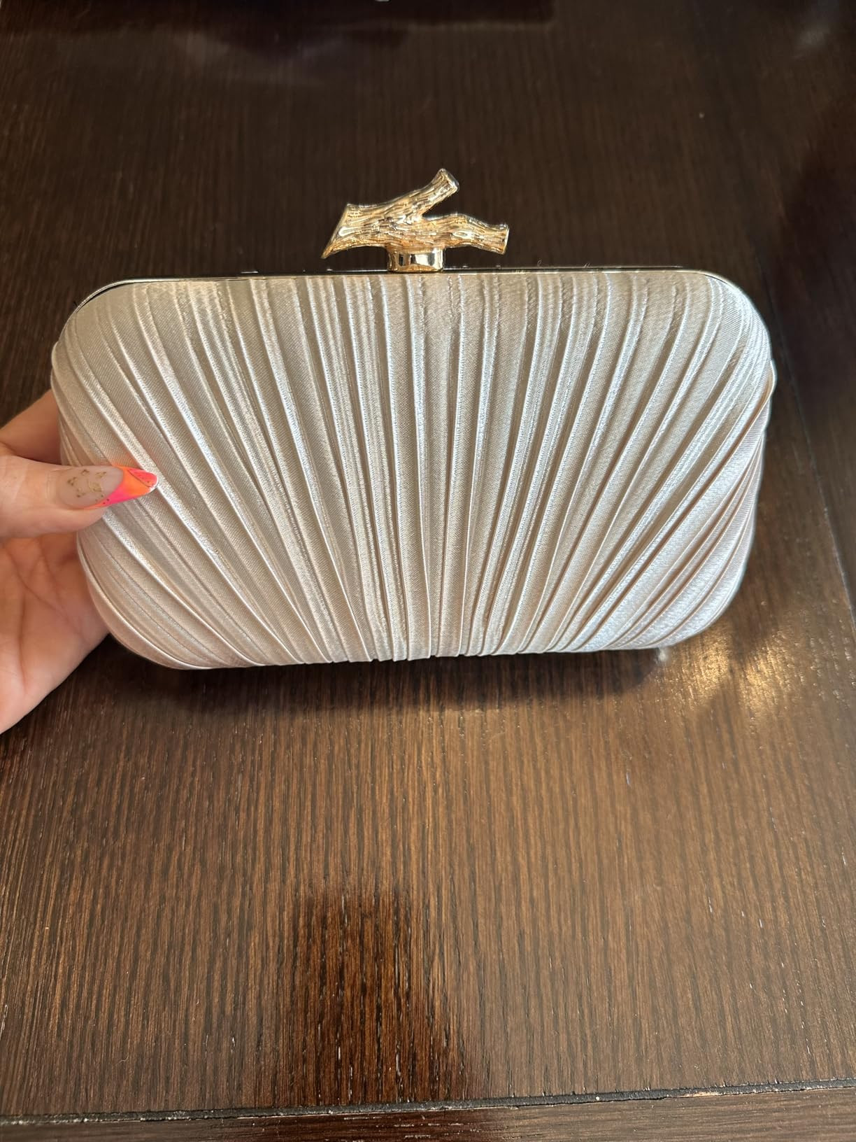 Nexellent Purses for Women Evening Bag Handbags Formal Pleated Clutch Bag with Chain for Prom Wed... | Amazon (US)